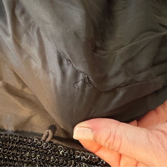 Retrofete Gabrielle Sequin Robe Wrap Mini Dress Black XS Revolve - Picture 8 of 8